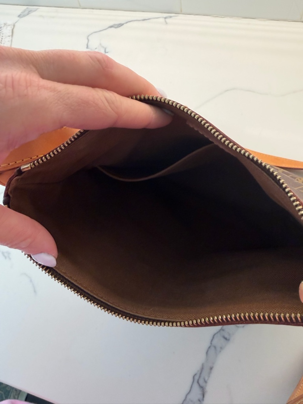Louis Vuitton Brown Monogram Crossbody Pouchette - Picture 5 of 5